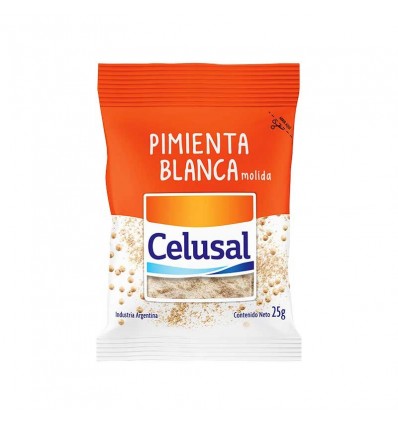 PIMIENTA BLANCA MOLIDA CELUSAL SOBRE 25GR x 20 un.