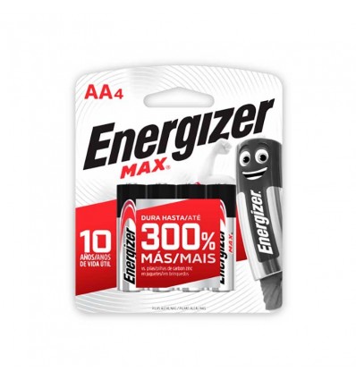 PILAS ENERGIZER BLISTER MAX AA 4UN x 5 un.