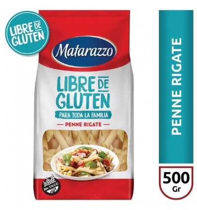 FIDEOS MATARAZZO PENNE RIGATE L/GLUT 500GR x 12 un.