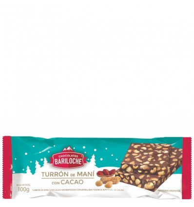 TURRON BARILOCHE MANI C/CHOC 100GR x 12 un.