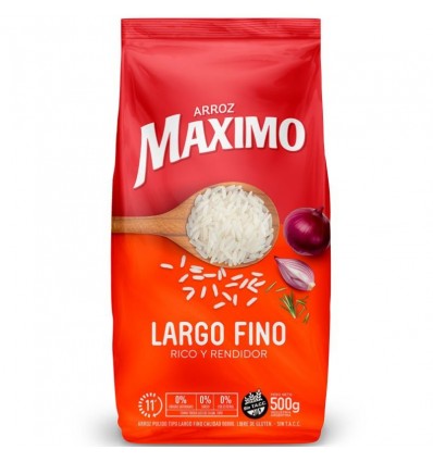 ARROZ MAXIMO LARGO FINO 500GR x 10 un.