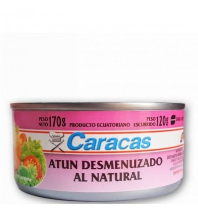 ATUN CARACAS DESMENUZADO AL NATURAL 170GR x 12 un.