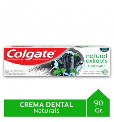 DENTIFRICO COLGATE NAT CARBON ACTIVO 90GR x 6 un.