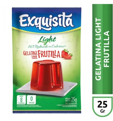 GELATINA EXQUISITA FRUTILLA LIGHT SOB 25GR x 15 un.