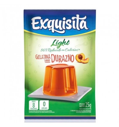 GELATINA EXQUISITA DURAZNO LIGHT SOB 25GR x 15 un.