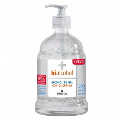 ALCOHOL BIALCOHOL EN GEL C/GLICERINA 500CC x 6 un.