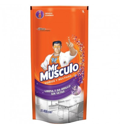 LIMPIAD.MR MUSCULO VIDRIO Y MULT DP 450CC x 15 un.