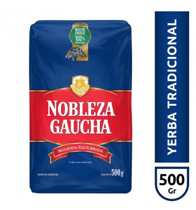 YERBA NOBLEZA GAUCHA AZUL 500GR x 10 un.