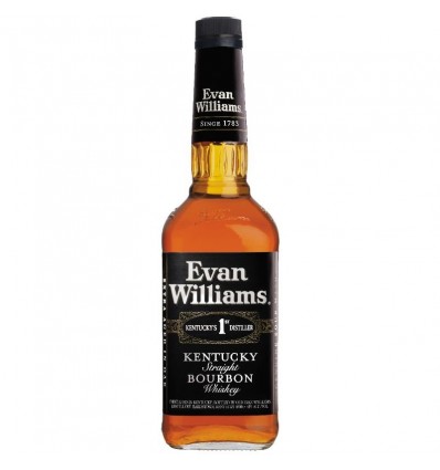 WHISKY EVAN WILLIAMS BLACK BOURBON 750CC x 1 un.