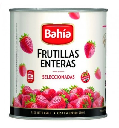 FRUTILLAS ENTERAS BAHIA EN ALMIBAR 850GR x 3 un.