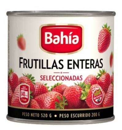 FRUTILLAS ENTERAS BAHIA EN ALMIBAR 520GR x 6 un.