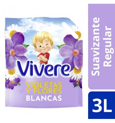 SUAVIZANTE VIVERE VIOL Y FL BLANCAS DP 3LT x 2 un.