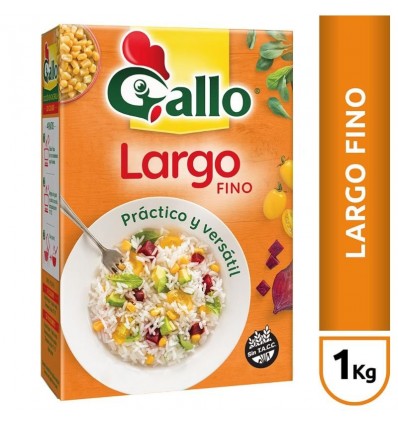 ARROZ GALLO GRANO LARGO FINO ESTUCHE 1KG x 10 un.