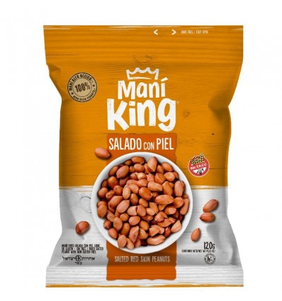 MANI KING FRITO SALADO CON PIEL 100GR x 15 un.