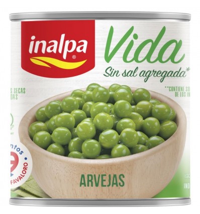 ARVEJAS INALPA AL NATURAL LATA 300GR x 12 un.