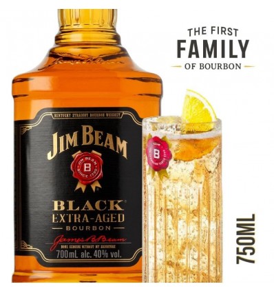 WHISKY JIM BEAM BLACK EXTRA-AGED 43% 750CC x 1 un.