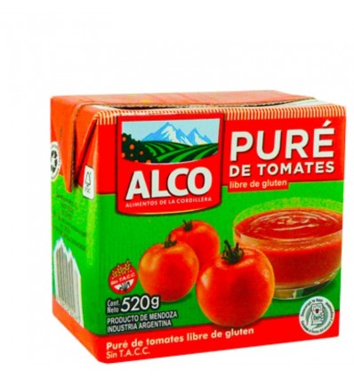 PURE DE TOMATE ALCO T BRICK 520GR x 12 un.