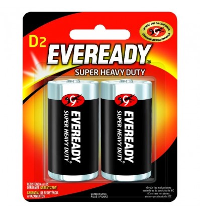 PILAS EVEREADY BLISTER EXT DUR GDE D 2UN x 6 un.