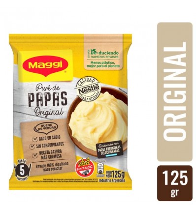 PURE DE PAPAS MAGGI CREMOSO ORIGINAL 125GR x 12 un.