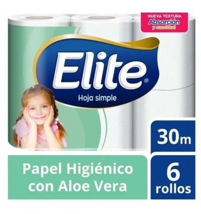 PAPEL HIG ELITE CUIDADO CLASICO SH 30MT 6U x 10 un.