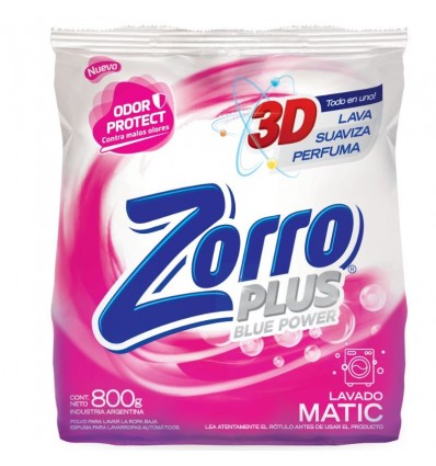 DET.POLVO ZORRO BLUE POWER MATIC 800GR x 20 un.