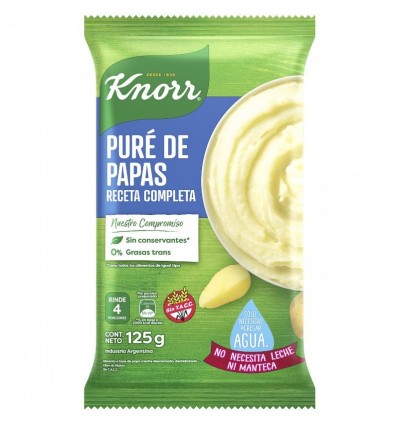 PURE DE PAPAS KNORR RECETA COMPLETA 125GR x 12 un.