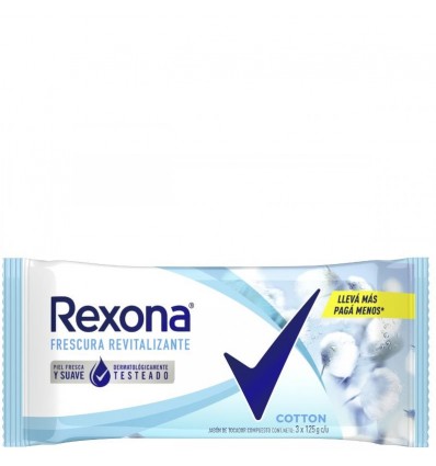 JAB.DE TOC REXONA COTTON 3X120GR x 6 un.