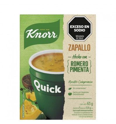 SOPAS K.S QUICK ZAPALLO C/ROMERO 5 SOBRES x 6 un.