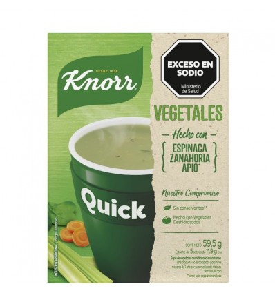 SOPAS K.S QUICK VEGETALES 5 SOBRES x 6 un.