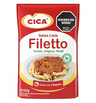 SALSA LISTA CICA FILETTO D PACK 340GR x 6 un.