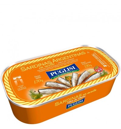 SARDINAS PUGLISI EN ACEITE 170GR x 6 un.