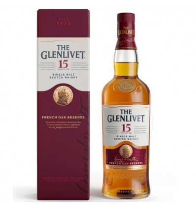 WHISKY THE GLENLIVET 15 AÑOS ESTUCHE 700CC x 1 un.