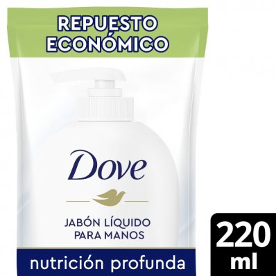 JAB.DE TOC DOVE NUTRICION P LIQ DP 220CC x 3 un.