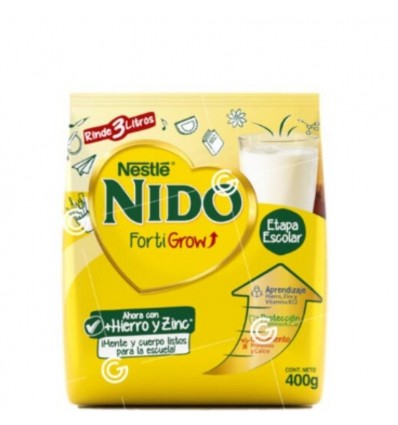 LECHE EN POLVO NIDO FORTIGROW POUCH 370GR x 6 un.