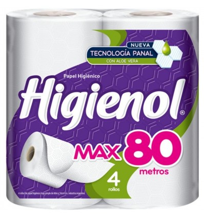 PAPEL HIG HIGIENOL SIMPLE H MAX 80MT 4UN x 10 un.