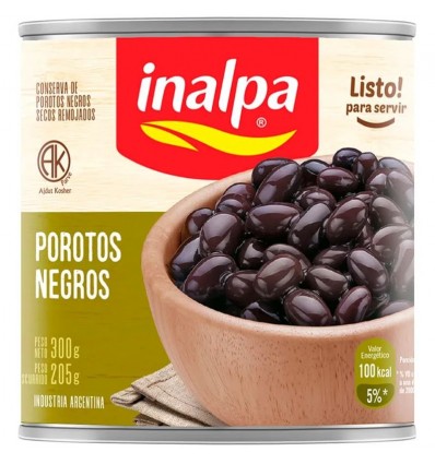 POROTOS INALPA NEGROS LATA 364GR x 12 un.