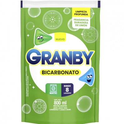 DET.LIQ GRANBY BICARB LIMON B ESP DP 800CC x 12 un.