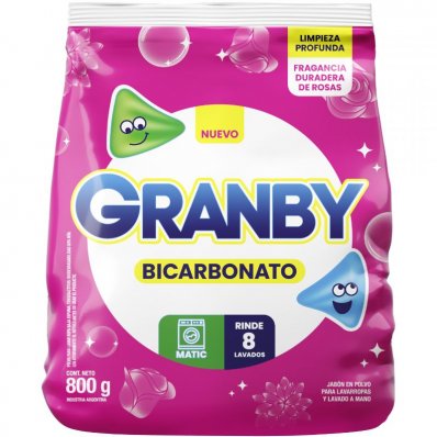 DET.POLVO GRANBY ROSAS MATIC 800GR x 12 un.