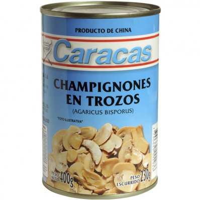 CHAMPIGNONES CARACAS EN TROZOS 400GR x 6 un.