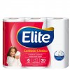 PAPEL HIG ELITE CUIDADO CLASICO SH 30MT 6U x 10 un.