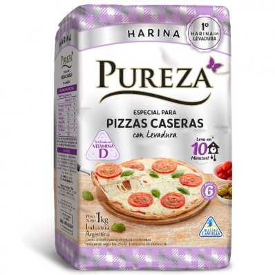 HARINA PUREZA PARA PIZZA 1KG x 10 un.