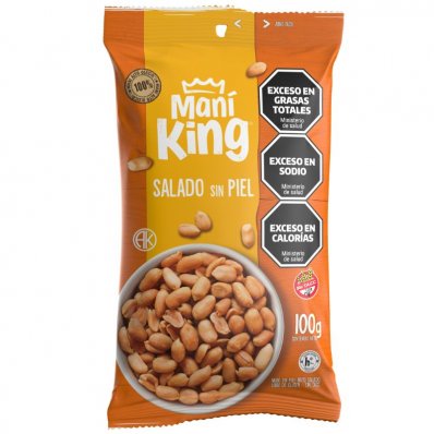 MANI KING FRITO SALADO SIN PIEL 100GR x 15 un.