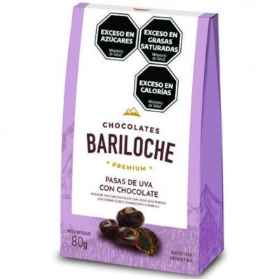 PASAS DE UVA BARILOCHE C/CHOCO EST.80GR x 6 un.