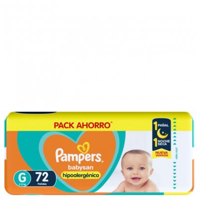 PAÑALES PAMPERS BABYSAN GDE 72UN x 1 un.