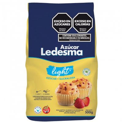 AZUCAR LIGHT LEDESMA 500GR x 6 un.