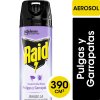 INSECTICIDA RAID PULGAS Y GARRAPATAS 390CC x 3 un.