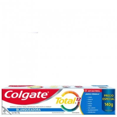 DENTIFRICO COLGATE TOTAL BLANQUEADOR 140GR x 6 un.