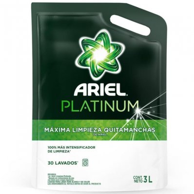 DET.LIQ ARIEL PLATINUM POUCH 3LT x 2 un.