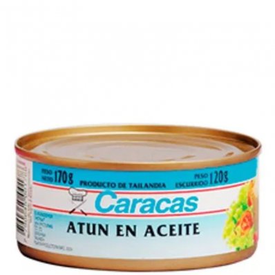 ATUN CARACAS LOMITO EN ACEITE 170GRS x 6 un.