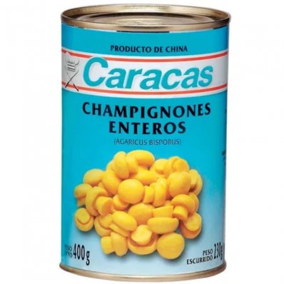 CHAMPIGNONES CARACAS ENTEROS 400GR x 6 un.